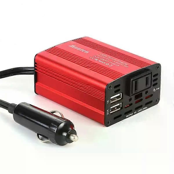 Bilstrøminverter 12V til 220V cigarettænderstik 230V spændingsomformer USB universalstik biltilbehør C2