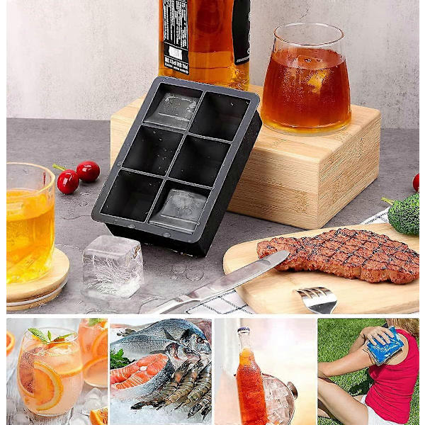 Stora silikonisbitar, 4-pack, isbricka med lock, silikonisbitsform, BPA-fri