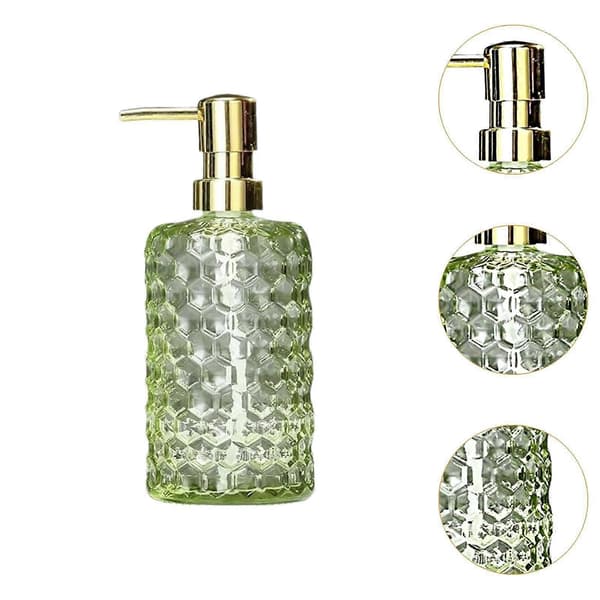 Glass Såpedispenser, Kroppsvaskdispenser for Moderne Baderom, Væskebeholder for Dusj
