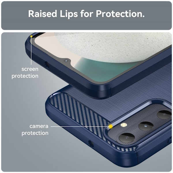 Samsung Galaxy A05s 4G Cover Børstet Stål Tekstur Blå