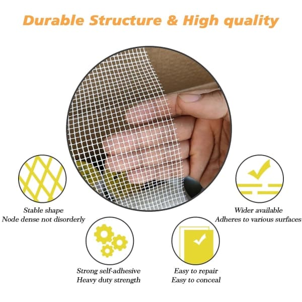 Selvklæbende glasfibertape, 10 cm x 30 meter (krypteret 13 mesh) Glasfiber gipsplade samlingstape til reparation af væghuller og revner samt samlingslap