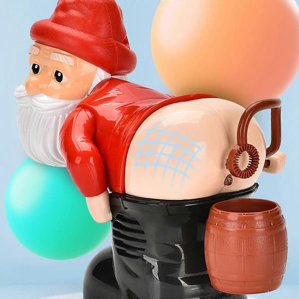 Rolig Jultomte Bubbelmaskin Leksak Musik Automatisk Prutt Bubbelblåsare Barn Presenter