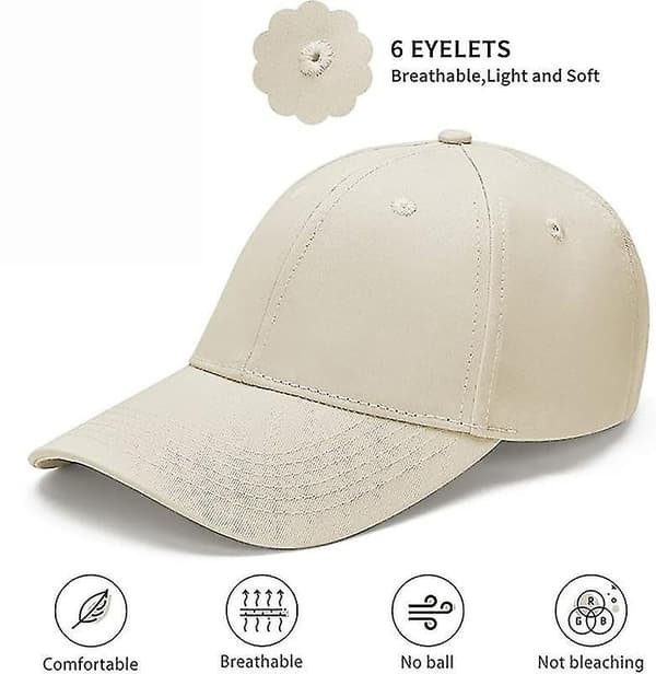 Baseballcaps Herre Dame Caps Justerbar Baseboard Baseballcaps Hatt Utendørs Baseballcaps khaki