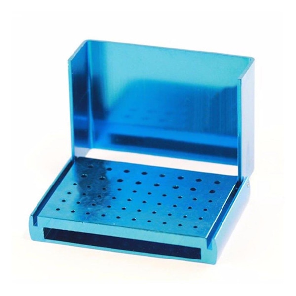 1 stk 58 Hull Tannlegeborholder Stativ Autoklav Desinfeksjonsboks Etui Silver
