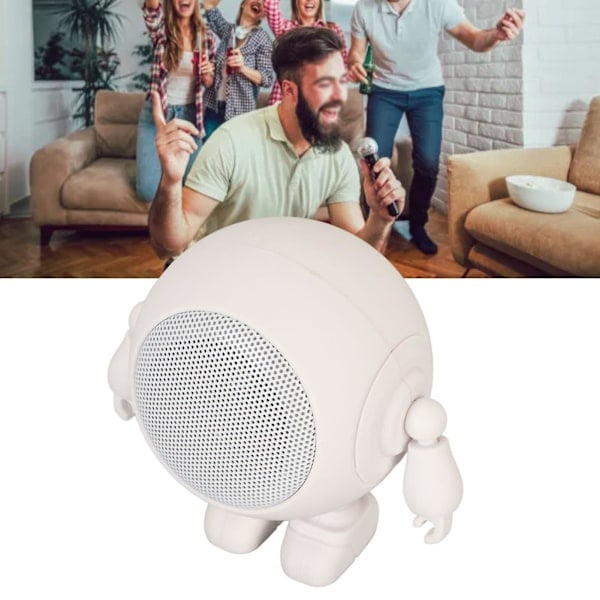 Portabel Bluetooth-högtalare Robotform Bluetooth 5.0 1000mAh Inbyggd Mikrofon Mini Trådlös Högtalare för Hem Utomhusfest Vit