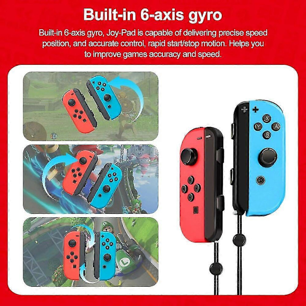 Joy Pad -kytkin Switch Joystick -peliohjain 6-akselinen langaton Switch-kytkinohjain Joypad Red Blue