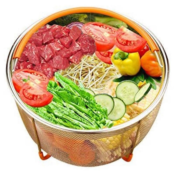 Ångkorgset i rostfritt stål, Instant-Pot-tillbehör för Ninja Foodi tryckkokare & Multi
