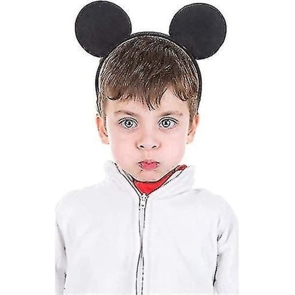 10 stk. Sorte Mickey Mouse Ører til Voksne/Børn Kostume Hårbøjle Tilbehør