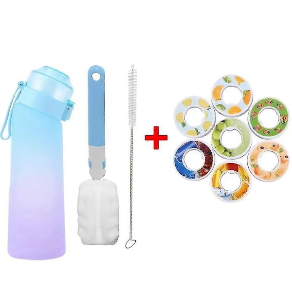 650ML Smaksatt Vattenflaska Doft Vattenkopp Luft Smaksatt Sportdryck Vattenflaska Lämpliga Poddar och Flaska För Utomhusvatten SMTX set B
