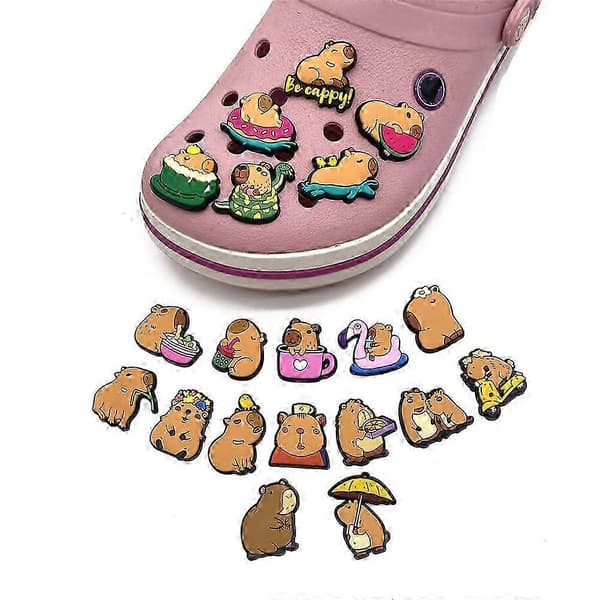20 stk. tegneserie Capybara Croc sko charms til Crocs træsko sandaler dekor tilbehør