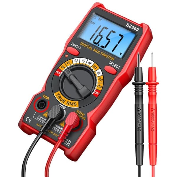 Kapacitansmåler, resistiv, smart kapacitansmåler, 1999-tæller LCD-multimeter med baggrundsbelysning, præcis måling