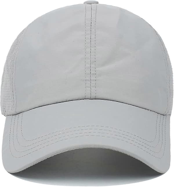 Basebollkeps med hästsvanshål Light Grey