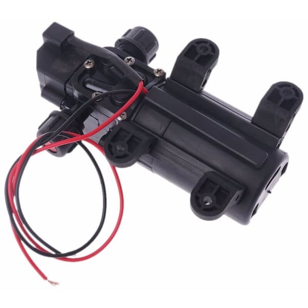 12V 6A 72W Högtrycksmembranpump, 6L/min flödeshastighet, 1-2m sughöjd, 70m pumphöjd, termiskt skydd