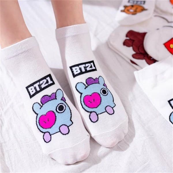 KPOP BT21 BTS Söpöt lyhyet sukat - korkea laatu