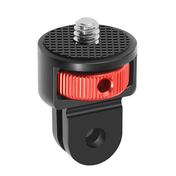 För Tripod Mount Adapter 1/4 Skruv För Insta-360 Hero Action Camera Black red