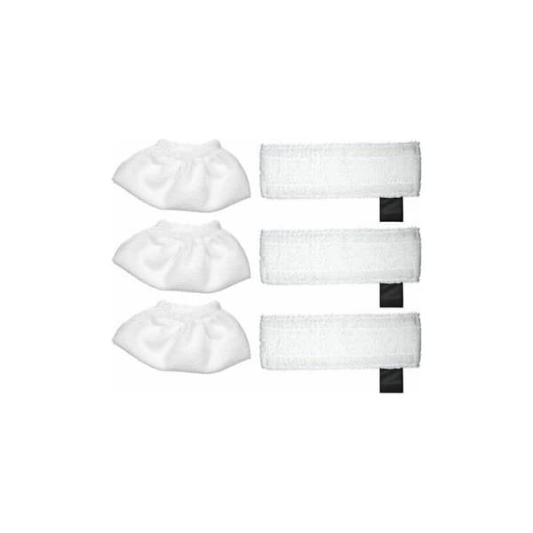 Passer til Karcher SC2 / SC3 / SC4 / SC5 damprenser, 3-delt trekkstoff + 3-delt gulvklut