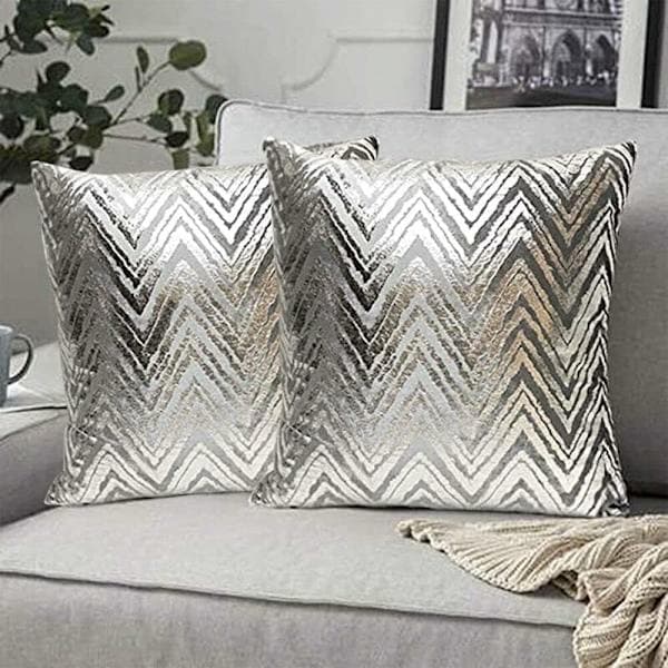 st kuddfodral örngott modern stil kuddfodral dekoration hem vardagsrum sovrum för soffa kontorsstol storlek 45 x 45 cm, silver
