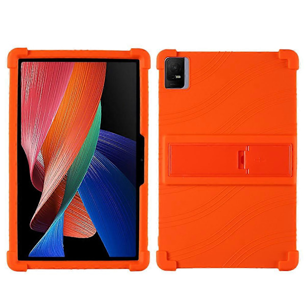 För TCL Tab 11 Silikon Tablet Fodral PC Ställ Förtjockade Hörn Skyddande Tablet Skydd Orange