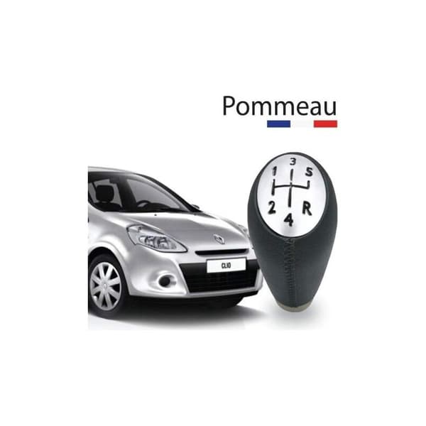 Læder gearknop til Clio 3 - 5-trins gearstang til Laguna / Megane 2 / Clio 4 / Scenic / Kangoo