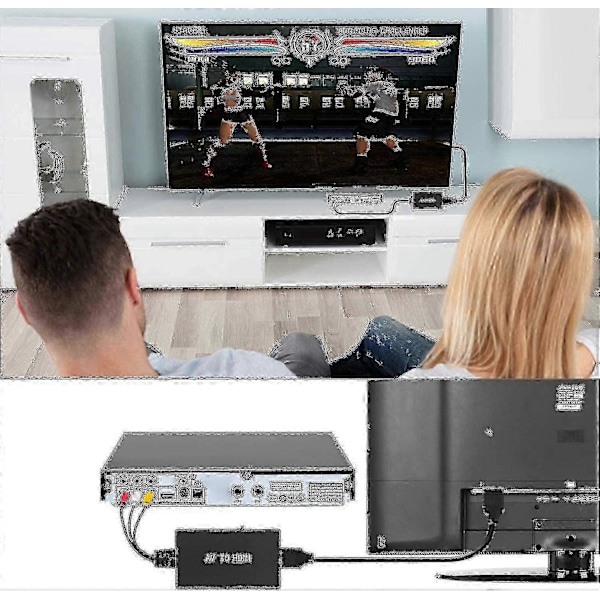 RCA - HDMI-muunnin, komposiitti - HDMI-sovitin tukee 1080p PAL/NTSC