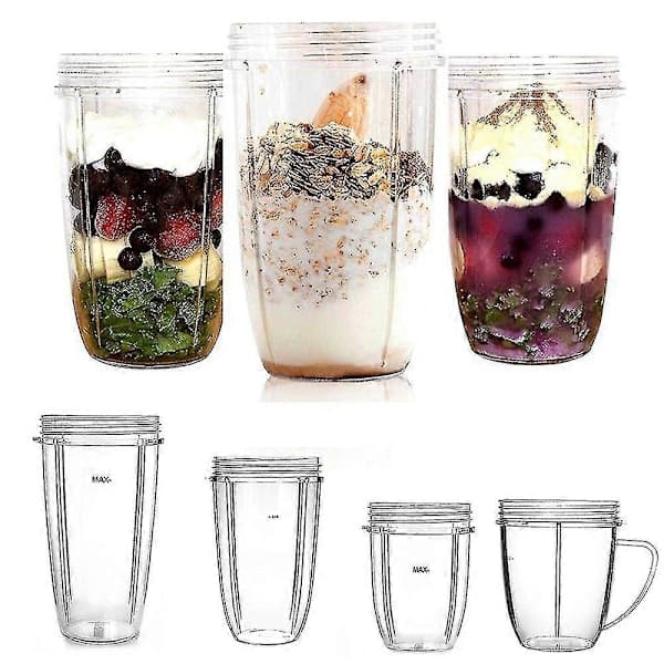 Erstatningskopp for Nutribullet reservedeler 18/24/32oz for Nutri Bullet 600w og 900w 18OZ with Handle