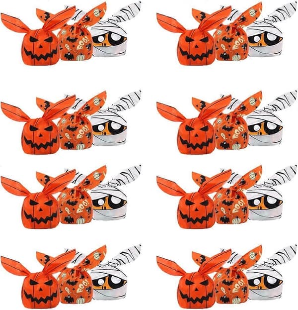 2025 Halloween Græskar Spøgelse Snack Gaveposer Trick or Treat Emballagepose 150 stk. Pose