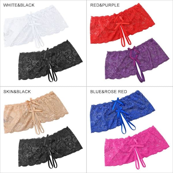 Blonde trusser G-streng Strings BLÅ&ROSE RØD - spot salg Blå&Rose Rød Blue&Rose Red