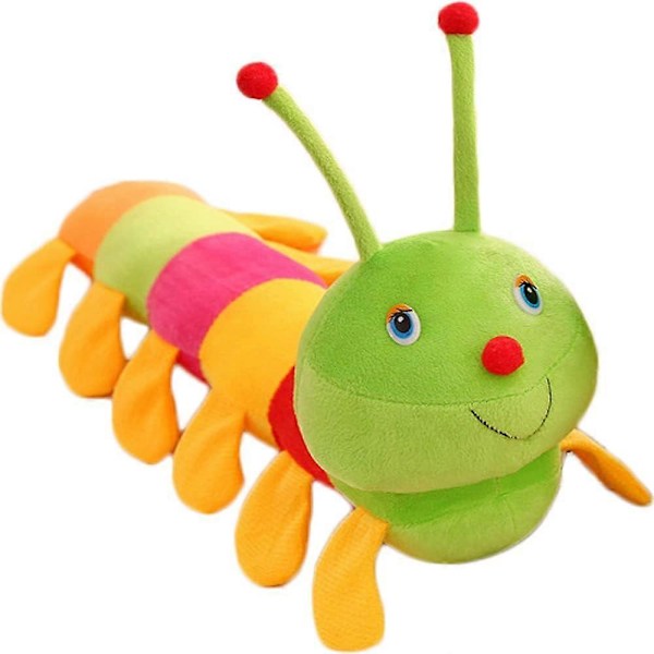 50 cm Myk Kosebamse Larve, Fargerik Larve Kosebamse Barn Pute