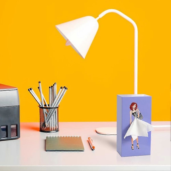 Nyhet Tørkepapirboks Holder Dame Flygende Skjørt Design Bordplate Tørkepapirboks Holder for Kjøkken Spisestue D