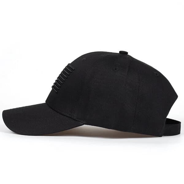 Svart amerikansk flagg brodert lavprofil baseballcaps, justerbar. black