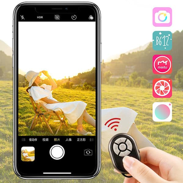 Bluetooth-kaukosäädin videokameraan matkapuhelimelle pink