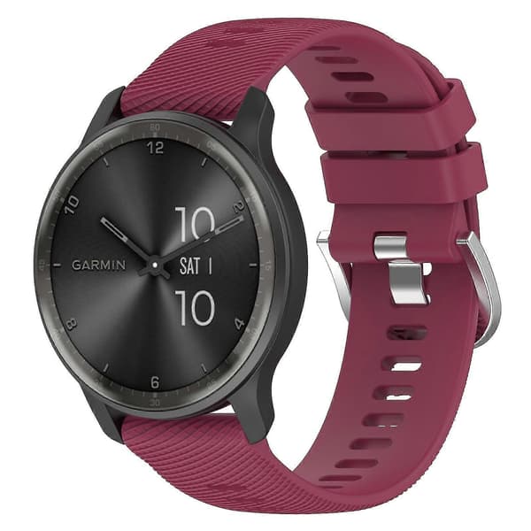 Silikon Klokkereim For Garmin Venu SQ Wine Red