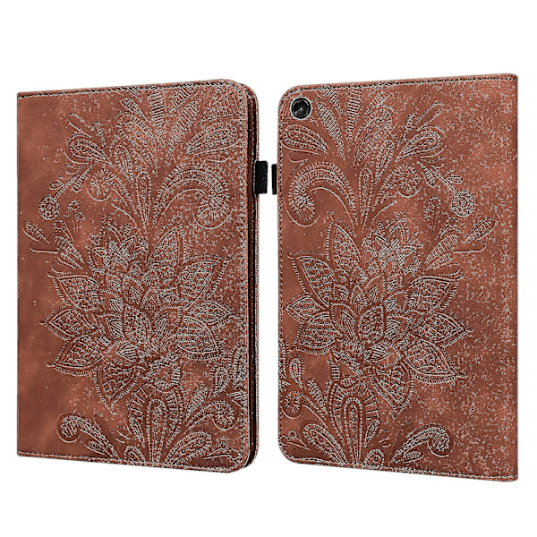 Til Lenovo Tab M10 (Gen 3) TB-328FU/TB-328XU Imprinting Tablet Stand Wallet Case PU Læder Cover Brown, Brown Style C Lenovo Tab M10 (Gen 3)