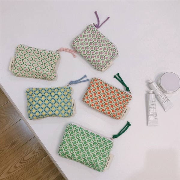 Liten blomster sminkeveske kosmetikkveske 1 - spot salg