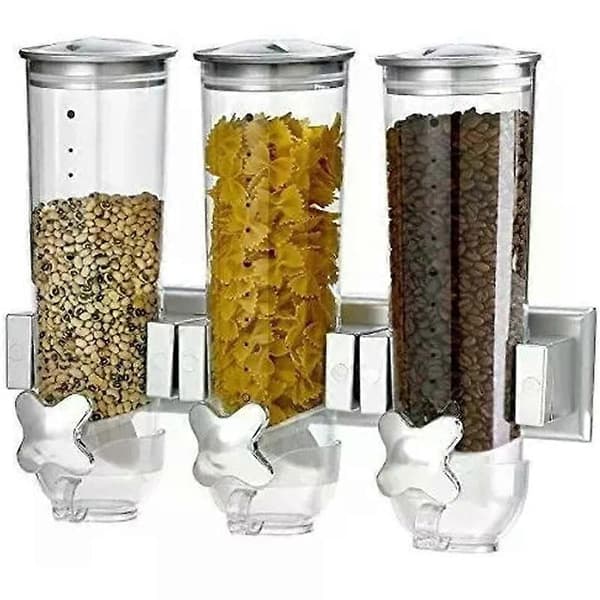 Cereal Dispenser Matförvaring Bekväm Förvaring Lufttät Funktion Separator Bärbar Matbehållare Stöd för Kök Style E