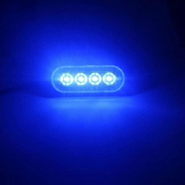 4 kpl Strobe vilkkuva varoitusvalo White