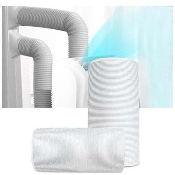 Avgasslang för bärbar luftkonditionering - 130 mm x 3 m (förstärkt PP, stålram, utdragbar)