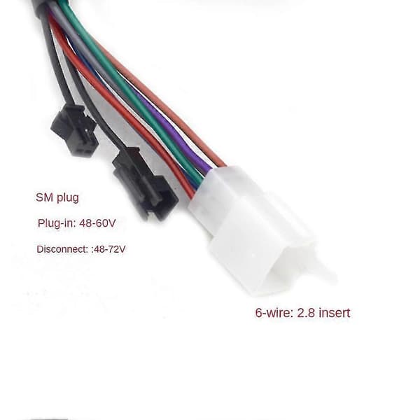 48-72V Elektrisk Trehjuling LCD Display Indikator Hastighetsmätare Instrumentpanel Effekt Hastighet Batteri, Gl