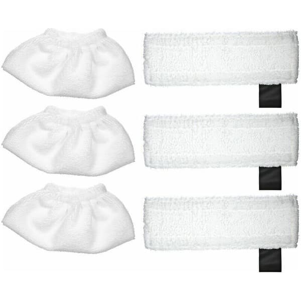 Passer til Karcher SC2 / SC3 / SC4 / SC5 damprenser, 3-delt trekkstoff + 3-delt gulvklut