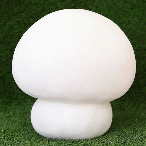 NYHET! Søt sopp-pute i mykt plusj - Koselig sopp-pute for klemmekos white 23cm