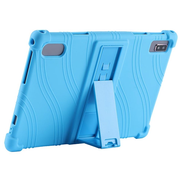 Tablettikotelo Blackview Tab 12:lle, iskunkestävä silikoni+PC-suojakuori jalustalla Rose