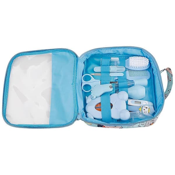 Barn Hälsovårdskit För Nyfödd Spädbarn Bebis Naglar Hår Termometer Borste set Daglig Rengöring Vård Kit Rosa Blue