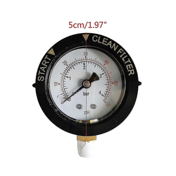 Kompakt trykkmåler 0-60 PSI 190058 Erstatning for Pentair- & Hayward Pool