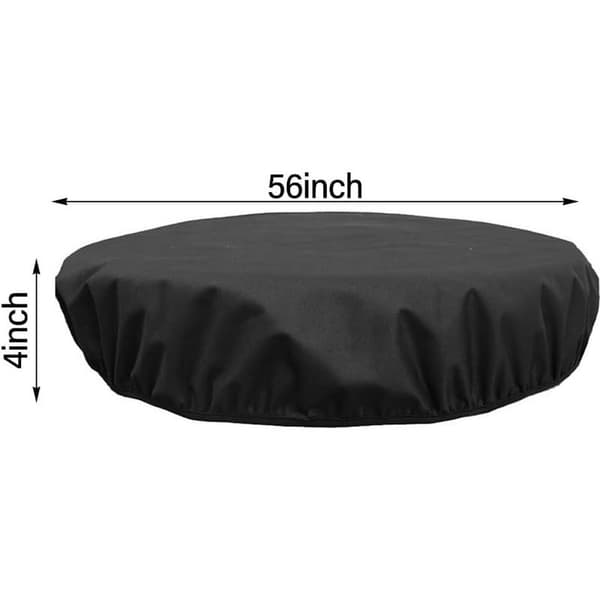 Utendørs beskyttelse med et solid sirkulært bålpanne-trekk laget av slitesterkt stoff (142,2 x 10,2 cm)