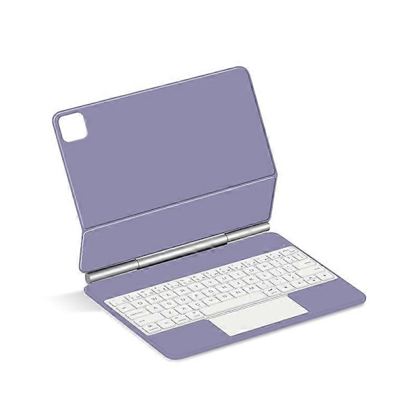 iPad Air 11 (2024) (M2) Bluetooth-näppäimistö Magneettinen Ripustus PC+PU Nahka Tablet-kotelo - Violetti Multicolor Purple