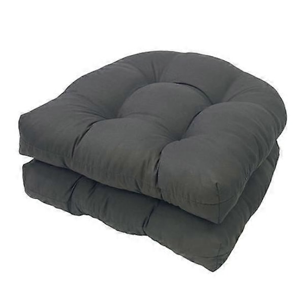 2 st Utekuddar Vattentäta U-formade Överfyllda Sittdynor Tjock Bomullsfyllning Lätt att Rengöra Uteplatskudde för Vardagsrum dark gray