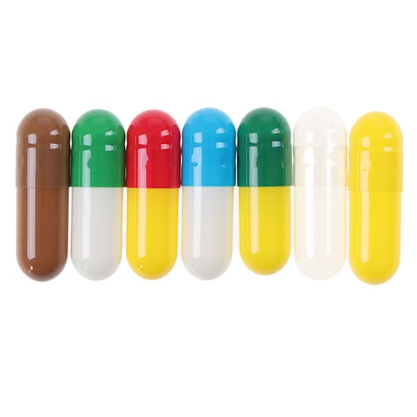 1000 Tomme Hårde Gelatin Kapsler Størrelse 0# Gel Medicin Red Yellow
