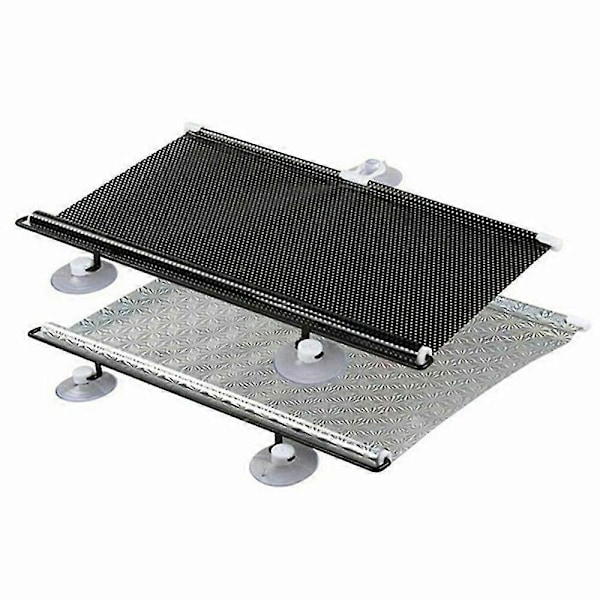 2 stk. Rullegardiner Sugekopp Solskjerming Mørkleggingsgardin Bil Hjem Vindu Gardiner-yky Black 40*60CM