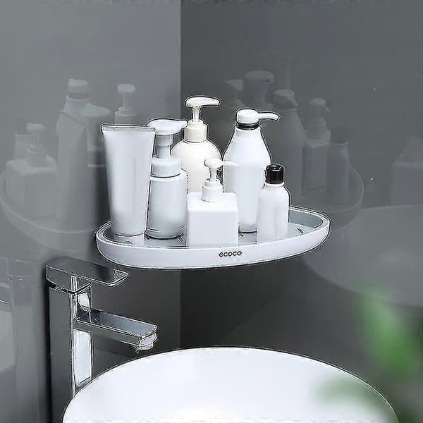 Ecoco Hjørnehylde Shampooholder til hylder Badeværelse Køkken B