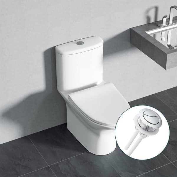 Sett med tre doble skylleknapper, 38 mm erstatningsknapper for toalett